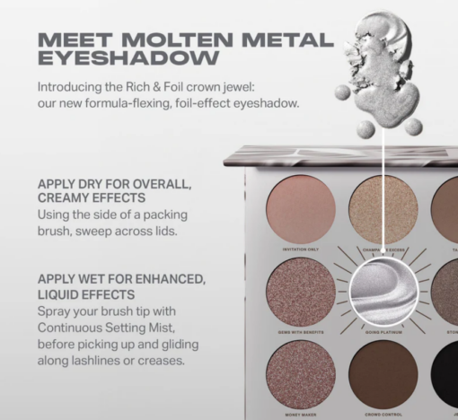 Paleta Rich & Foiled cor Going Platinum - Morphe - Imagem 4
