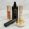 Kit Maquiagem Hoshi Makeup – Base, Fix, Creme Hidratante e Pó Translúcido